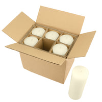 Stonebriar Unscented 3" x 8" 1-Wick Ivory Pillar Candles, 6 Pack