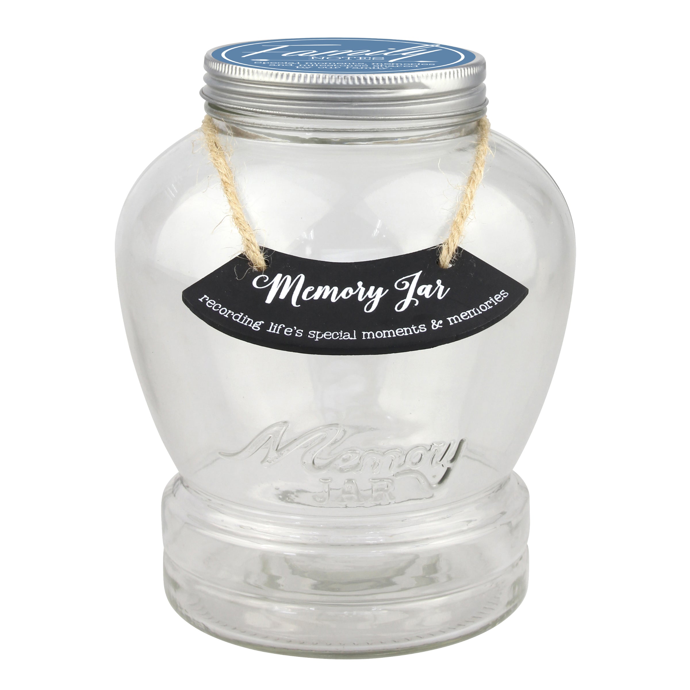 Top Shelf Family Memory Jar With 180 Tickets, Pen, and Decorative Lid (WS)