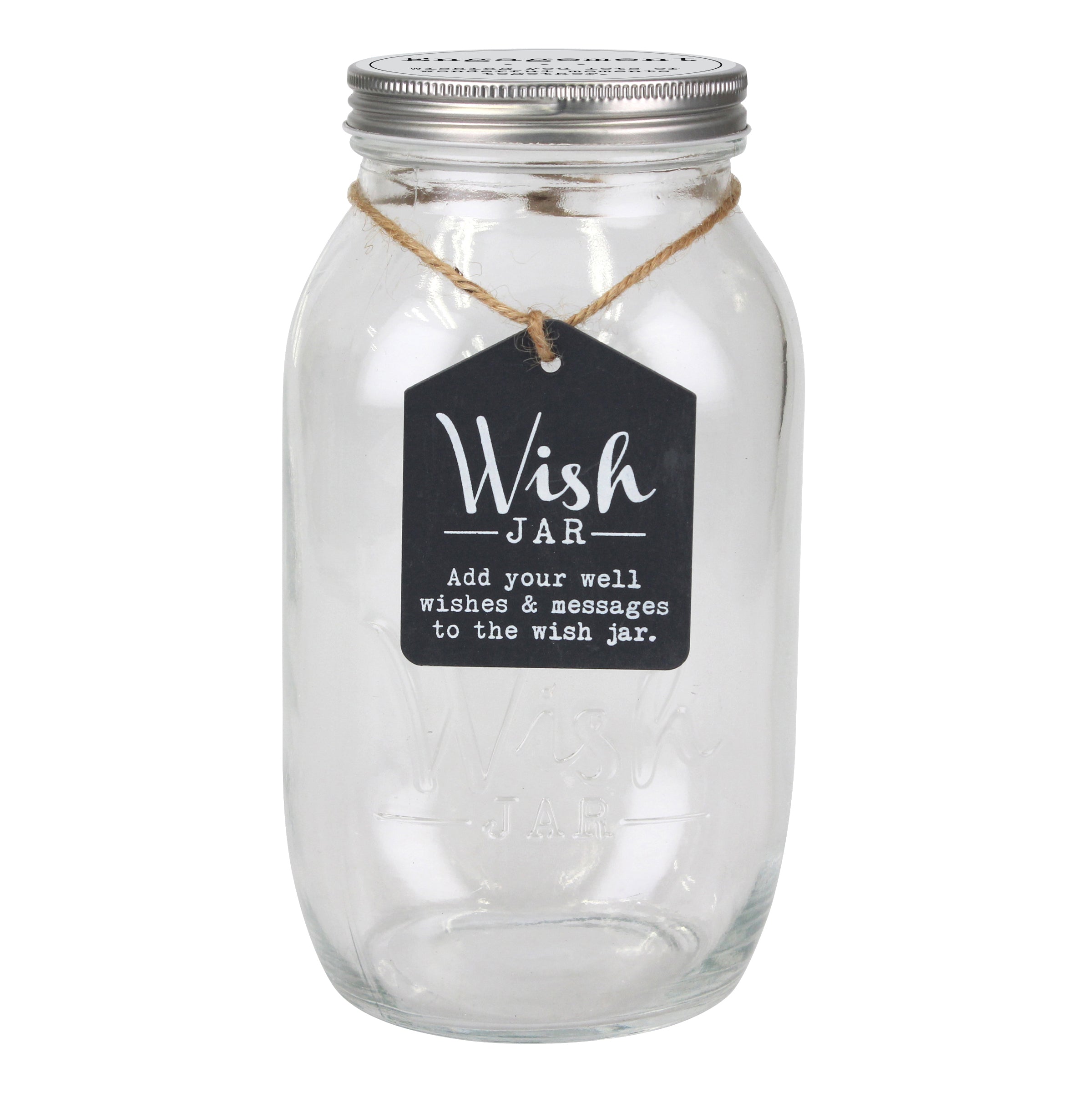 Top Shelf Engagement Wish Jar With 100 Tickets, Pen, and Decorative Lid (WS)