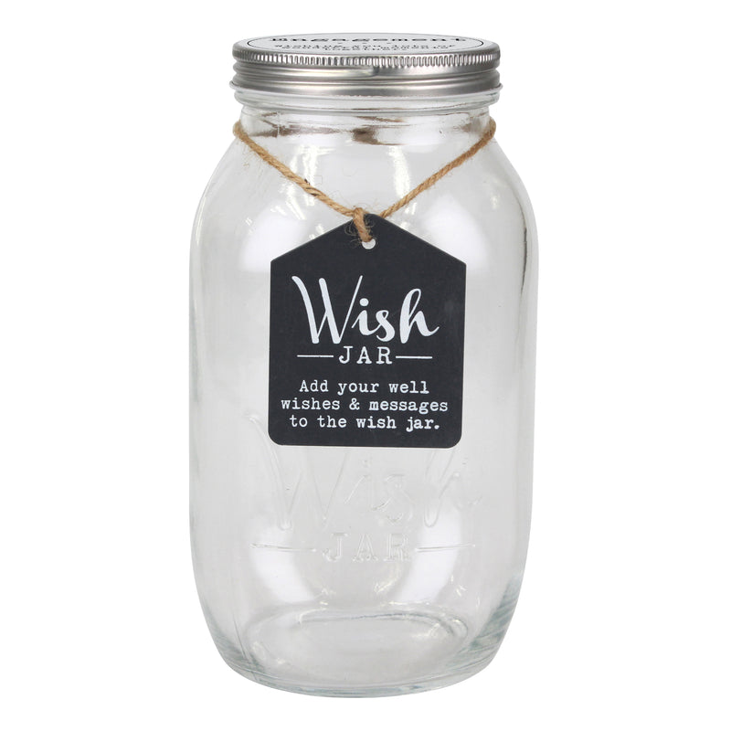 Top Shelf Engagement Wish Jar With 100 Tickets, Pen, and Decorative Lid