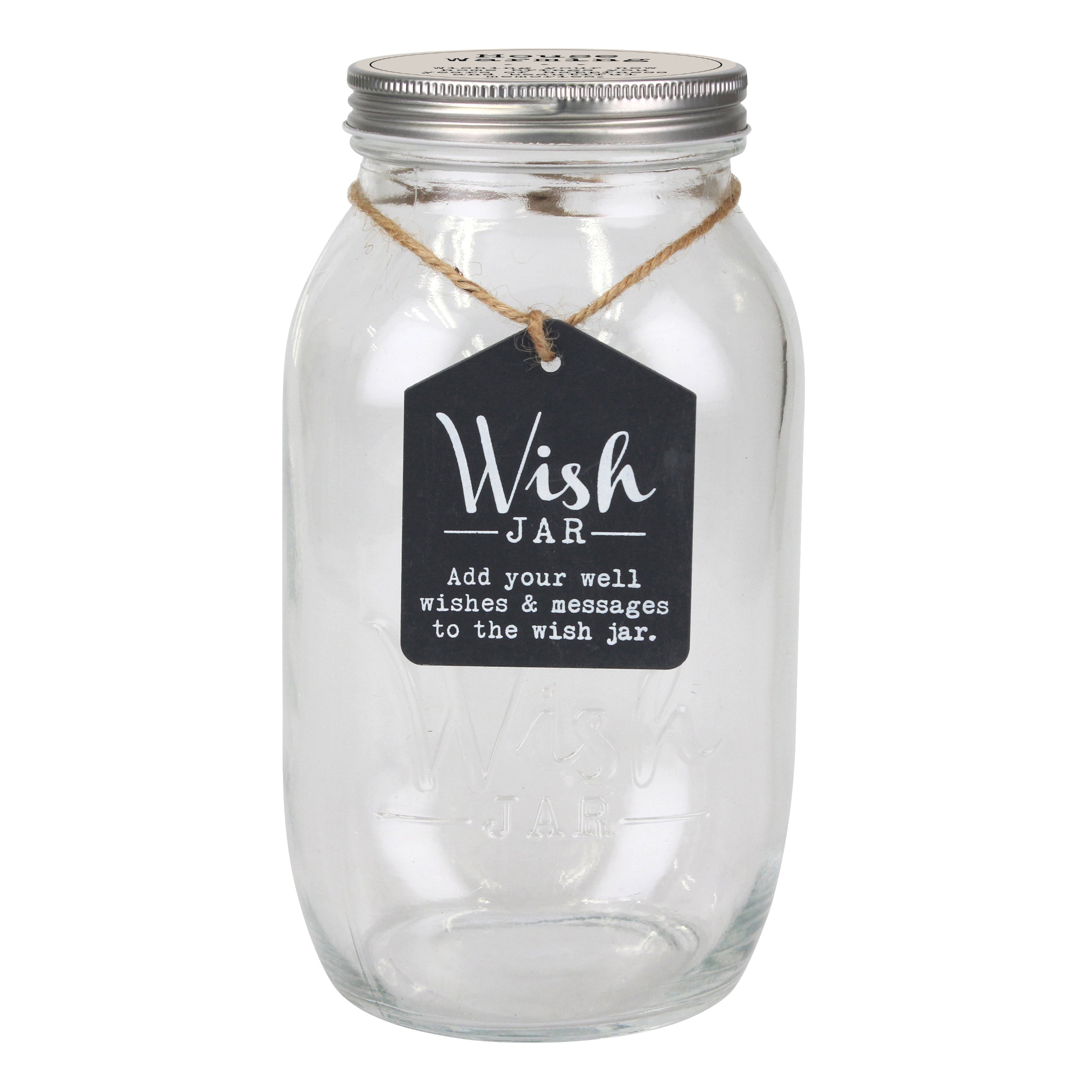 Top Shelf House Warming Wish Jar With 100 Tickets, Pen, and Decorative Lid (WS)