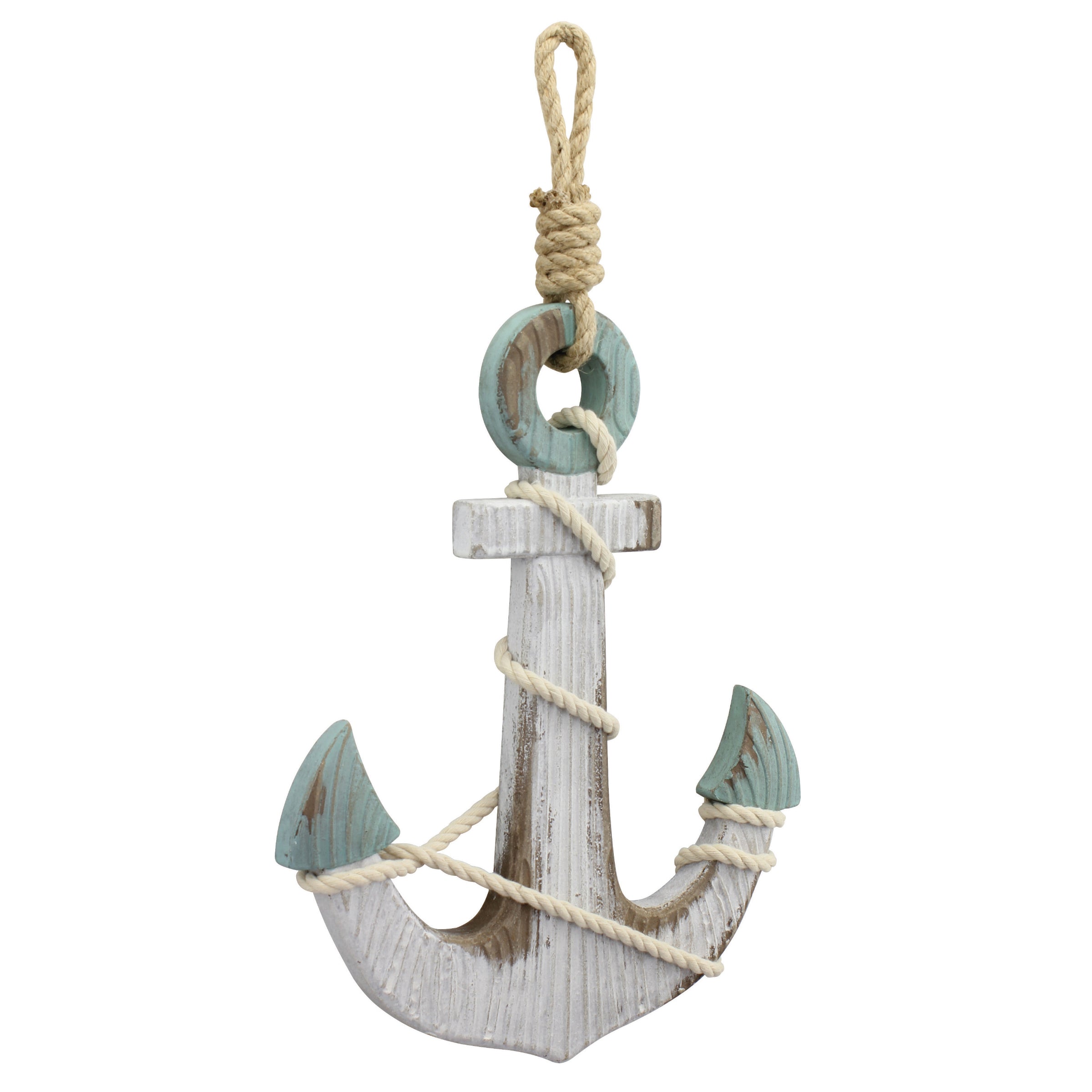 Wood Anchor Wall Decor with Rope