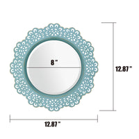 Blue Metal Lace Wall Mirror - 12 in.