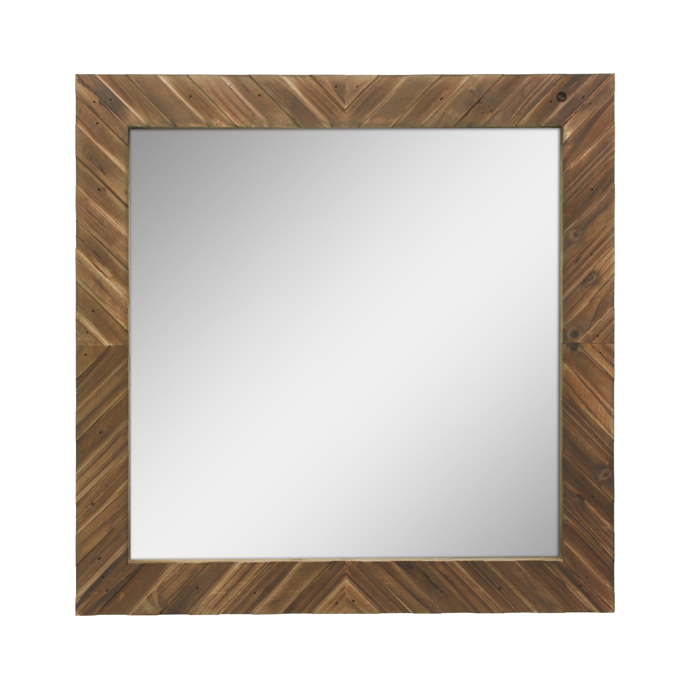 Wood Chevron Mirror | Stonebriar Collection