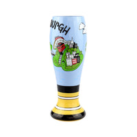 Top Shelf Decorative "Pittsburgh" Tall Hand Painted Pilsner Beer Glass