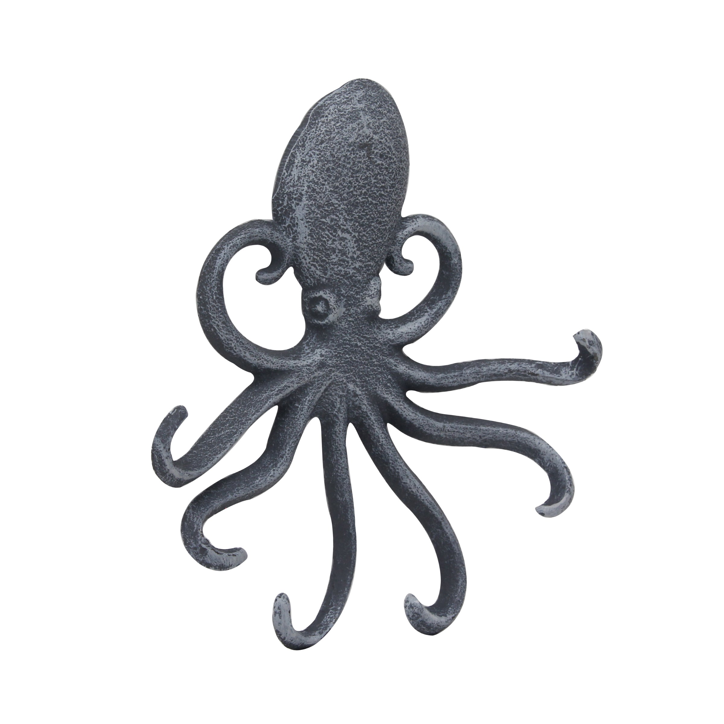 Cast Iron Octopus Decorative Wall Hook, Unique Nautical Design