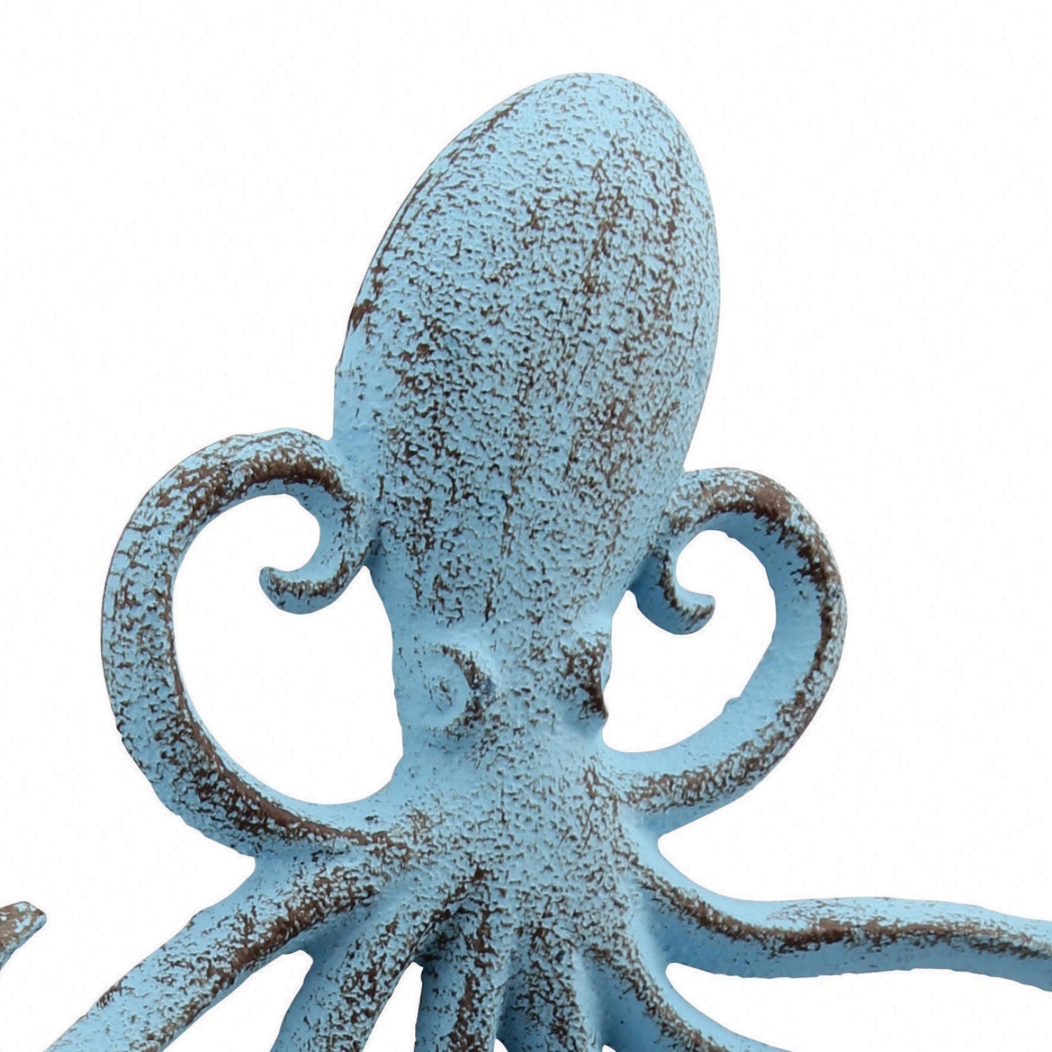 Light Blue Octopus Cast Iron Decorative Wall Hook