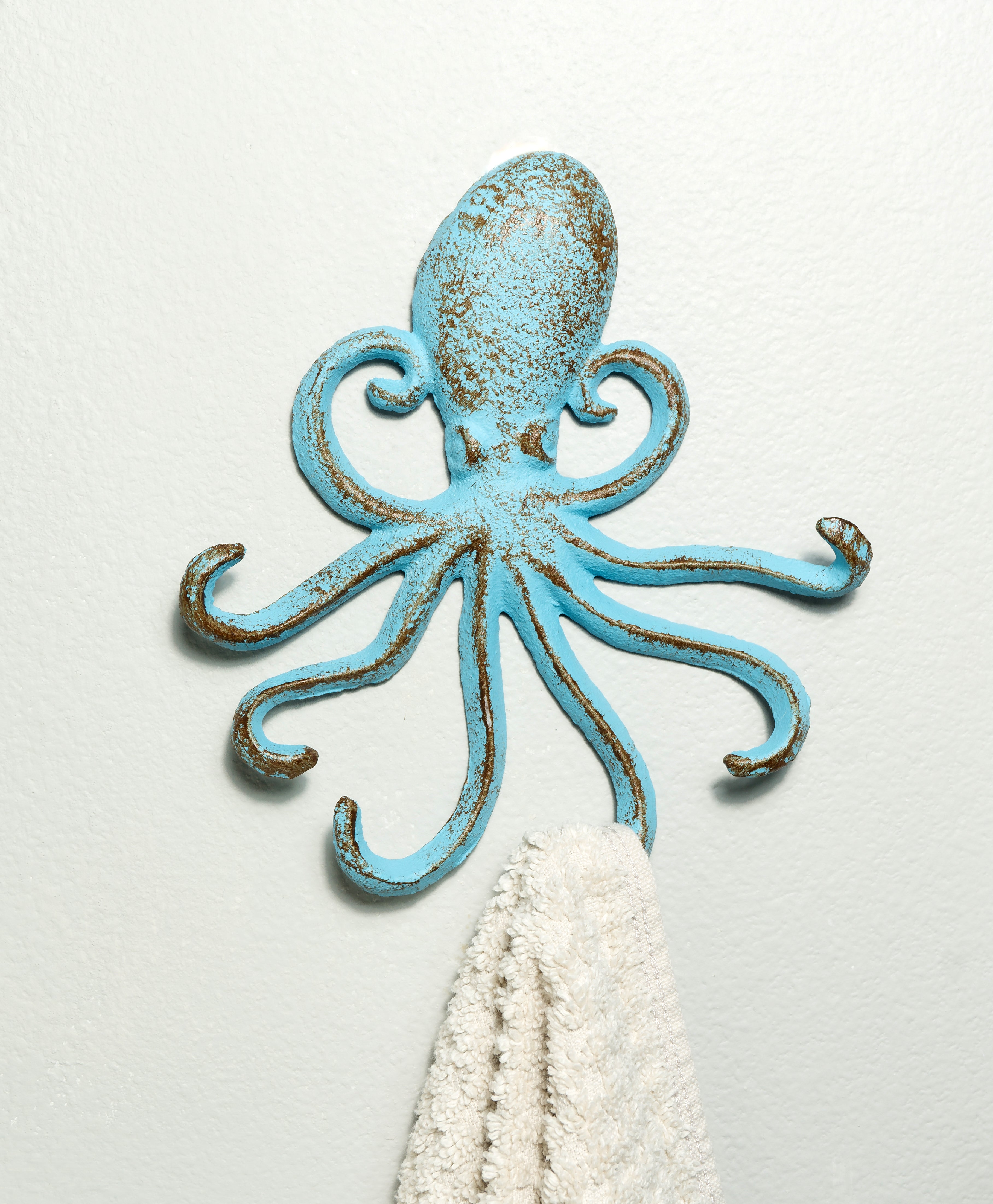  WINTENT Anti Brushed Cast Iron Hanger with 4 Hooks for Hanging  Coat Keys Wall Mount (Octopus-2) : Home & Kitchen