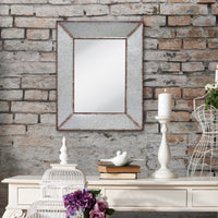 Galvanized Metal Framed Mirror | Stonebriar Collection