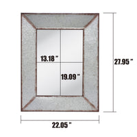 Galvanized Metal Framed Mirror | Stonebriar Collection