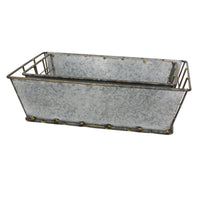Galvanized Metal Storage Baskets | Farmhouse Decor | Stonebriar Collection