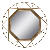 Antique Gold Geometric Mirror - 30 Inch