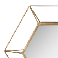 Gold Hexagon Metal Mirror - 24 Inch