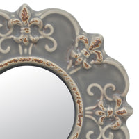 Gray Ceramic Mirror | Industrial Home Decor | Stonebriar Collection