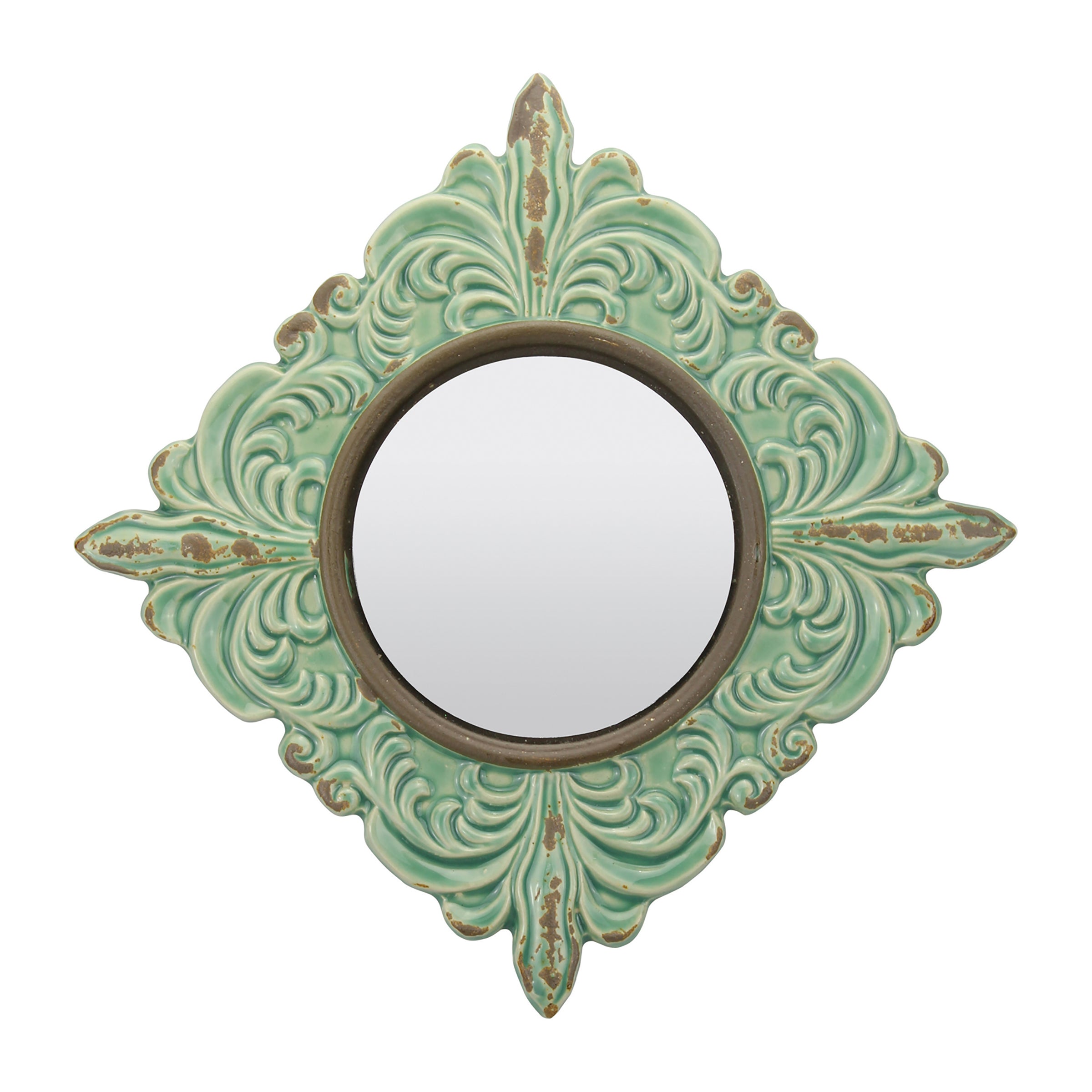 Ceramic Circle Mirror | Stonebriar Collection