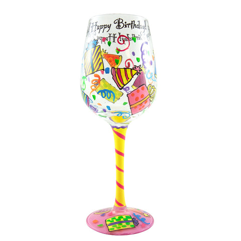 Top Shelf Happy Birthday Wine Glass (WS)