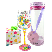 Top Shelf Happy Birthday Wine Glass | Gift Ideas 2022