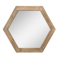 Hexagon Rustic Wood Mirror | Stonebriar Collection