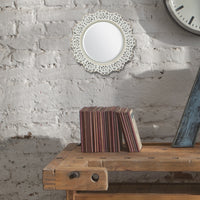 White Metal Lace Wall Mirror | Stonebriar Collection