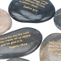 Inspirational Psalm Polished River Stones (Set of 6)