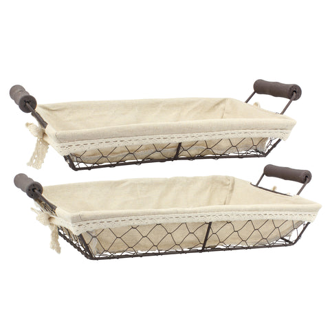 Wire Baskets with Handles | Rustic Home Decor | Stonebriar Collection