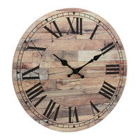 Natural Wood Roman Numeral Wall Clock | Stonebriar Collection