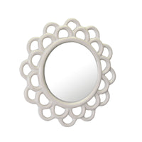 Ivory Ceramic Wall Mirror | Stonebriar Collection