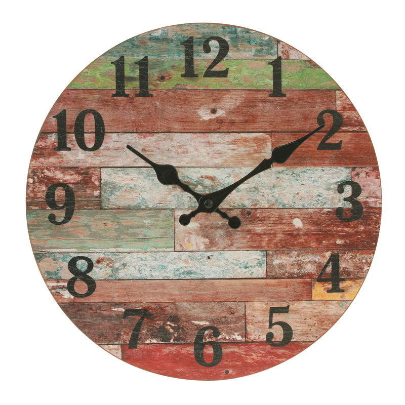 Rustic Farmhouse Wood Clock | Stonebriar Collection