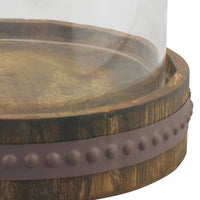 Bell Shaped Glass Cloche with Wood Base | Stonebriar Collection