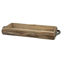 Rustic Wood Serving Tray with Handles | Farmhouse Decor | Stonebriar Collection