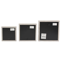 Decorative Square Wall Mounted Gallery Frames, Wood, Light Gray, Set of 3 | Stonebriar Collection