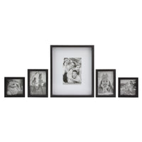 Rectangle Wall Mounted Gallery Frames, Wood, Black (Set of 5) | Stonebriar Collection