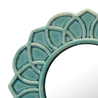 Turqoise Modern Ceramic Mirror | Stonebriar Collection