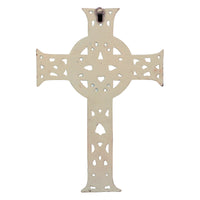 White Cast Iron Wall Cross with Hanging Loop | Stonebriar Collection