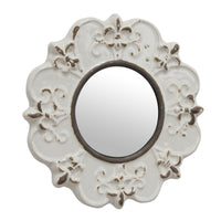 White Ceramic Mirror | Stonebriar Collection