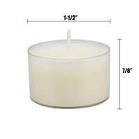 Unscented Long Burning Clear Cup Tea Light Candles Bulk | Stonebriar Collection