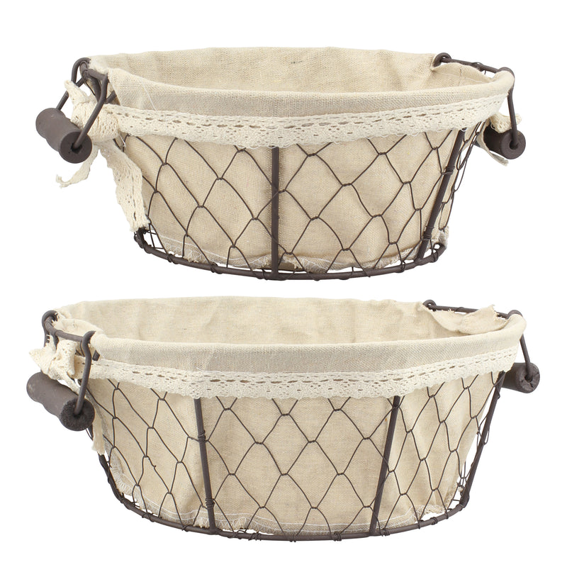 Wire Baskets with Hooks | Stonebriar Collection