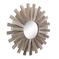 Wood Sunburst Mirror - 32 Inch
