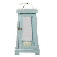 Coastal Blue Wood Lantern Candle Holder | Stonebriar Collection